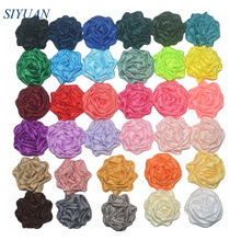 150pcs/lot 1.8'' Soft Satin Ruched Rolled Rosettes Flower WITH/WITHOUT Hair Clips DIY Craft Supplies TH247 2024 - buy cheap