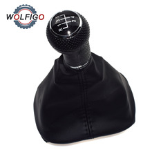 WOLFIGIO Black Front 5-Speed Gear Shift Knob Gaitor Boot For VW Golf GTi R32 Mk4 Jetta Bora 1997-2005 1J0711113C 2024 - buy cheap