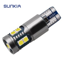 SUNKIA 1Pcs T10 CONDUZIU a Luz Do Carro Auto Turn Lado Marcador Clearance License Plate Luz Lâmpada 194 W5W Alta Potência 3030 9SMD CANBUS 2024 - compre barato