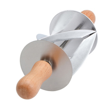 Красивая раскатка теста для выпечки, резак для теста из нержавеющей стали с деревянной ручкой для изготовления Круассанов, хлебных инструментов для выпечки LXY9 JY14 2024 - купить недорого