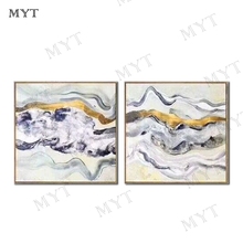 MYT Abstract art painting 2 pieces modern wall art canvas pictures large wall paintings handmade oil painting for living room 2024 - buy cheap