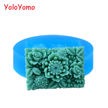 H075YL Square Flowers Cameo Silicone Flexible Mold Mould 35mm - Sugarcraft Decoden Mini Sweets Baking Molds 2024 - buy cheap