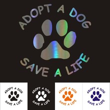 Car Sticker Adopt A Dog Save A Life Car Motorcycles Auto Decoration Reflective BUY 2 SAVE HALF 12.7*12.6CM Custom Sticker 2024 - buy cheap