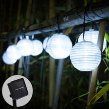 10 LED Lantern Solar String lights Outdoor Solar fairy lights for Garden Patio Christmas Ball Garland Decoration 2024 - buy cheap