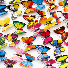 20 lighting 3d colorful butterfly decorative sticks 2024 - compre barato