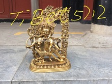MAHAKALA-estatua de Buda de bronce tibetano mongolei-schutzherr, 30 cm, 2,0 KG, acabado de bronce, estatua curativa de Buda AE1024 2024 - compra barato