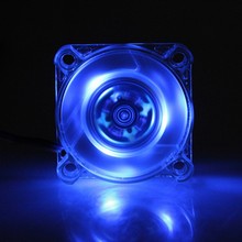 Gdstime-ventilador de pc led, 12v, 3 fios, 40mm x 10mm, azul, 40x40x10mm, transparente, cristal, processador, cooler, 4010 2024 - compre barato