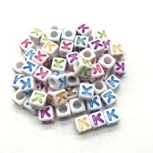 50pcs 7x7mm 26 Letter Beads Square Shape Alphabet Letter Beads Charms Bracelet Necklace For Jewelry Making Accessories #KKK 2024 - buy cheap