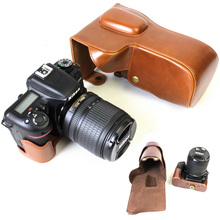 Black/Brown/Coffe PU Leather Camera Case Cover For Nikon D7500 18-150mm Lens With Storage Bag Bottom Opening Case+Strap 2024 - buy cheap