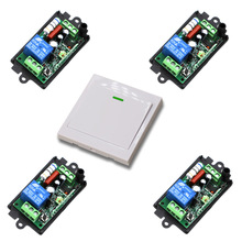 110V 220V Wireless Remote Control Switch Light Switch 10A 1CH Receiver Relay Wall Transmitter Learning Code 315/433Mhz 2024 - купить недорого