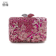 Women Evening Bags Diamonds Metal Day Clutches Purse Handbags Strip Style Small Bags 2024 - buy cheap