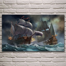 Vela batalha navios no mar tempestade arte posters na parede imagem casa sala de estar decoração para o quarto kj050 2024 - compre barato