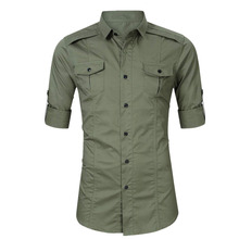 Lapel Tactical Shirt Big Size Mens Cotton Military Shirts Tops Male Outdoor Trekking Fishing Training Long Sleeve Army Shirt 2024 - buy cheap