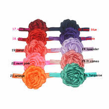 MengNa 24pc/lot Burned Flower Headband Children Headwear Girls Lace Headbands Kids Satin Flower Headbands Accessories 2024 - buy cheap