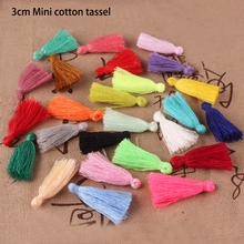 100pcs/lot 3cm Mini cotton tassel fringe sewing bangs flower tassel pendant tassels for DIY curtains home decoration accessories 2024 - buy cheap