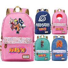 Anime Kakashi Sasuke Uchiha Gaara Kurama Flower Dot Boy Girl School bag Women Bagpack Teenagers Schoolbags Canvas Femme Backpack 2024 - buy cheap