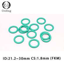 Sello de anillo de goma CS1.8mm ID21.2/22,4/23,6/25/25.8/28/30mm, arandela de junta tórica de caucho fluorado, color verde, FKM, 5 uds. 2024 - compra barato