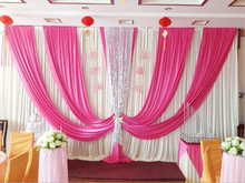 10ft*20ft Sequins Pink Wedding Backdrop Drapes Curtain Wholesale stage decoration party Backdrop banquet stage decorations 2024 - buy cheap