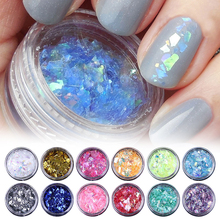 12Colors/Set Iced Mylar Nail Art Flakes Professional DIY Nail Tips Glitter Decals For Nail Art Decoration Make Nails Sparkling 2024 - buy cheap