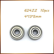 Free shipping 10PCS/LOT 624 624Z 624ZZ ball bearing 4*13*5 mm chrome steel bearing  for 3D printer 2024 - buy cheap