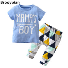 Summer Newborn Clothes Baby Boy Clothing Set High Quality Cotton Short sleeve letter Infant 2 Pcs Suit Casual Outfits 2024 - buy cheap