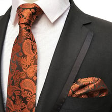 8cm Men Classic Paisley Pattern Formal Ties Set with Pocket Square Woven Handmade 2024 - buy cheap