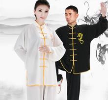 Vestido bordado de palco tradicional chinês tai chi, uniforme feminino para homens e mulheres, roupa de arte marcial asas chun 2024 - compre barato