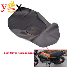 Capa de assento de motocicleta, capa de couro preto pu da bicicleta fora da estrada à prova d'água para yamaha tricker xg250 xg 250 2024 - compre barato