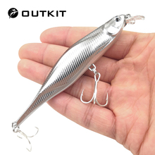 OUTKIT High Quality Laser Minnow Fishing Lure Floating Artificial Hard Bait 3D Eyes 11cm 11g Fishing Wobblers Crankbait Minnows 2024 - buy cheap