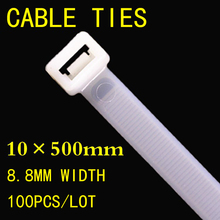 Mazo de cables fijo estándar nacional, 10x500mm, 100 unids/lote, 8,8mm de ancho, Blanco/Negro, Pedestal fijo 2024 - compra barato