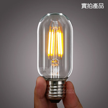 Lâmpada led edison t45 industrial de longa duração 4w, lâmpada e27 360 graus branca quente 2024 - compre barato