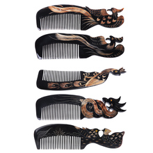 Natural Ox Horn Comb Hand Carved Hair Loss Treatment Brush Massage Healthy Combs 2024 - buy cheap