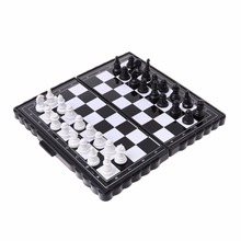 1set Mini Portable Chess Folding Magnetic Plastic Chessboard Board Game Kid Toy Entertainment Chess Games 2024 - buy cheap