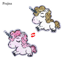 Unicorn Sewing on Patches Reversible Sequins Patch Sew On Patches For Clothing Appliques Women T-shirt Accessories Sticker F 2024 - buy cheap