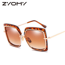 Q Oversized Unique Half Frame Brand Designer Big Frame Women Sunglasses Female Eyewear Oculos de sol Driving Glasses Gafas Q 2024 - buy cheap