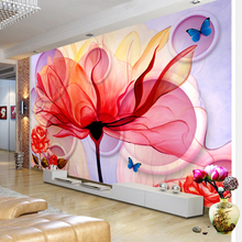 Custom Mural Wallpaper Modern Abstract Flower Art Wall Painting Stereoscopic Living Room TV Background Home Decorative Wallpaper 2024 - buy cheap