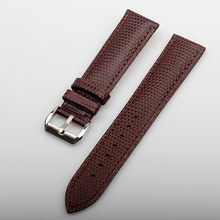 Wholesale Genuine Leather Watchband 20MM Brown Lizard Pattern Cow leather Watch Band Men Women Real Leather Watch Bracelets 2024 - buy cheap