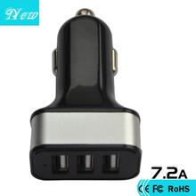 2014 new Highspeed 3 Port USB Car Charger 7.2A for Tablet and Phones free shipping 2024 - buy cheap