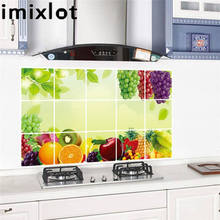 Imixlot съемные маслостойкие водонепроницаемые настенные наклейки с рисунком фруктов и овощей, кухонные художественные наклейки, домашний декор, обои 2024 - купить недорого