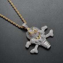 Colar de zircônio cúbico com pingente cn062, hip hop, iced out 2024 - compre barato