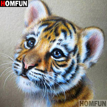Homfun Full Square/Round Drill 5D DIY Diamond Painting "Animal tiger" 3D Embroidery Cross Stitch Home Decor Gift A11948 2024 - buy cheap
