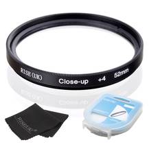 HOT SALE RISE(UK) 52mm Close-Up +4 Macro Lens Filter for Nikon Canon SLR DSLR Camera + filter case + gift 2024 - buy cheap