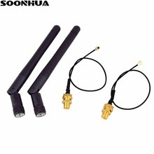 Soonhua-antena wi-fi sem fio para roteador sem fio, 2.4ghz, com 10cm, ufl, ipx para rp sma, cabo rabo de porco para roteador aéreo 2024 - compre barato