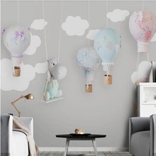 Papel de parede de balão para decoração de parede, manual de pintura, papelão de ar quente, mural 3d, fotos 3d, murais para crianças, quarto, rolos de papel de parede personalizado 2024 - compre barato