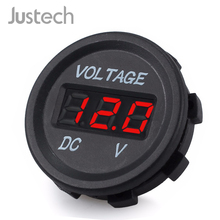 Justech Blue LED Digital Tube Voltmeter For Motorbike Car/Boat/ATV/UTV/Camper/Caravans/Trailer 3-bits Display 12V DC Voltmeter 2024 - buy cheap