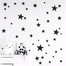 New 45/24pcs Cartoon Starry Wall Stickers For Kids Rooms Home Decor Little Stars Wall Decals Baby Nursery DIY Vinyl Art Mural 2024 - купить недорого