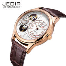 JEDIR Skeleton Watches Men Leather Strap Automatic Watch Waterproof Mechanical Wrist Watch for Men Clock New Relojes Masculino 2024 - buy cheap