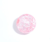 Doreenbeads contas soltas de vidro, redondo crepitante rosa cerca de 8mm( 3/8 "), dia, furo: aproximadamente 1.2mm, 45 peças 2024 - compre barato