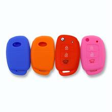 3 Button Silicone Car Remote Flip Key Fob Shell Cover Case For Hyundai Creta I10 I20 Tucson Elantra Santa 2024 - buy cheap