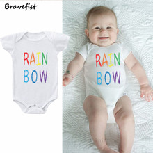 Double Rainbow Baby Boy Girl Clothes Body Bodysuit Newborn Coloful Bodysuits Baby Jumpsuits Infant Clothing 0-24Month Kid Onesie 2024 - buy cheap